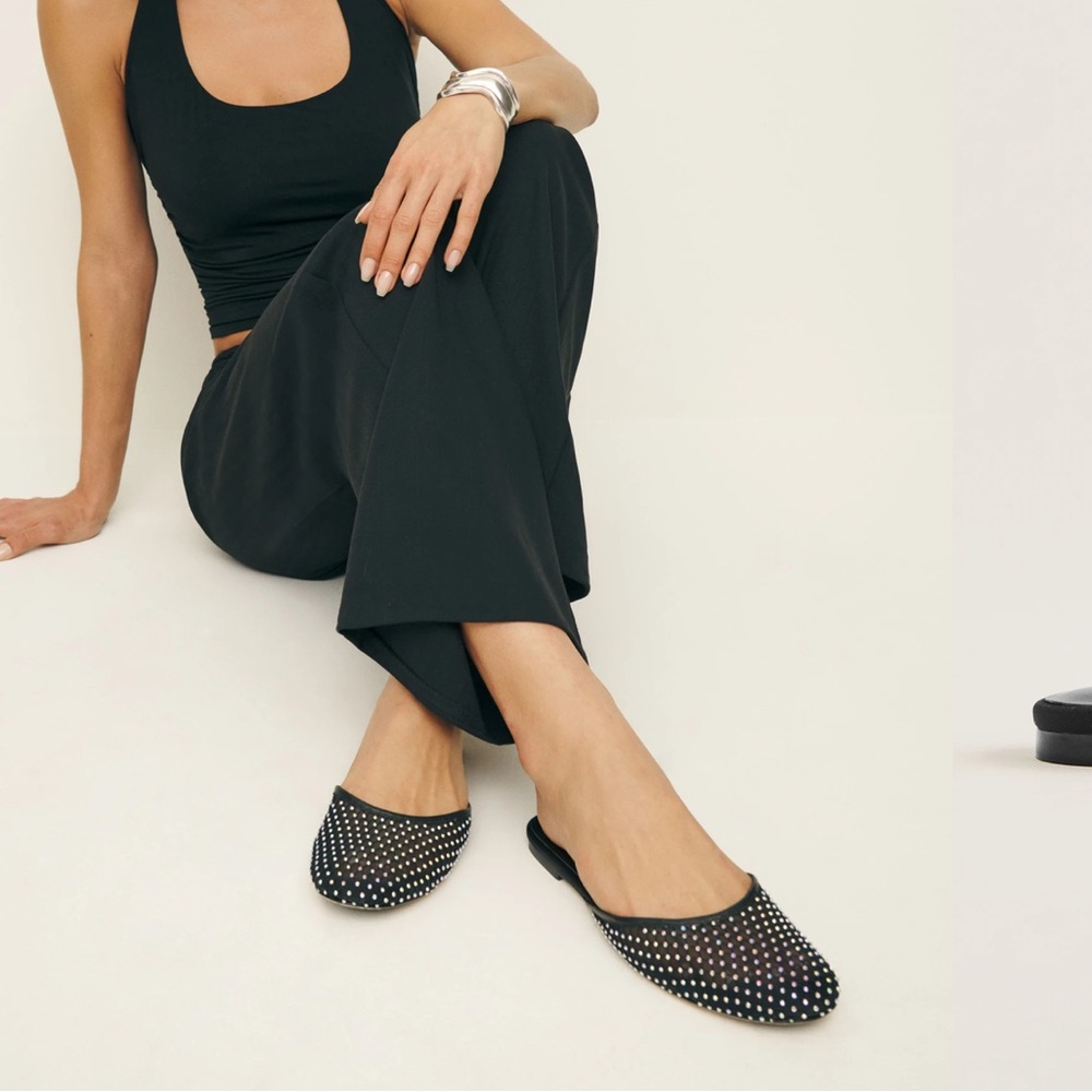 Reformation Melly Flat Mule, size 9.5, brand new/never worn